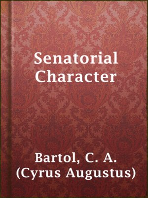 cover image of Senatorial Character